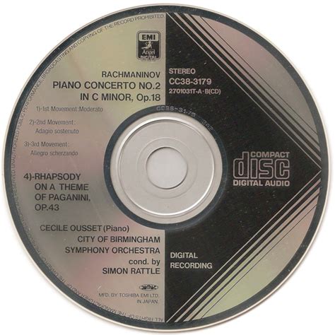 The First Pressing CD Collection: Sergei Rachmaninoff - Piano Concerto ...