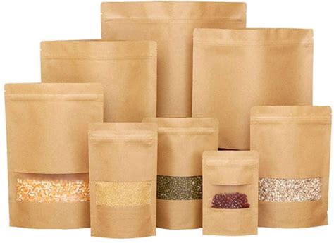 Kraft Paper Ziplock Standup Bag Pouch 50pcs Partycarelk