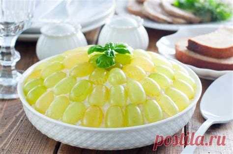 Салат Тиффани с виноградом и курицей рецепт с фото пошагово и видео ...
