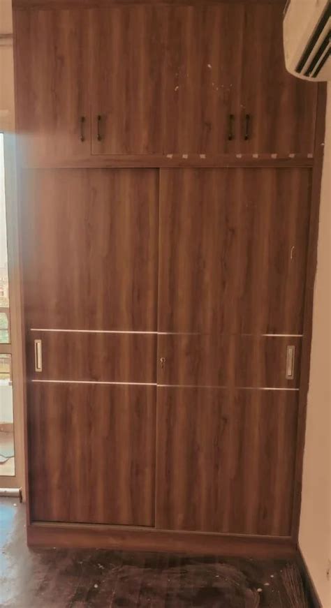 Plywood 2 Door Wooden Sliding Wardrobe Without Mirror At Rs 1150 Sq Ft