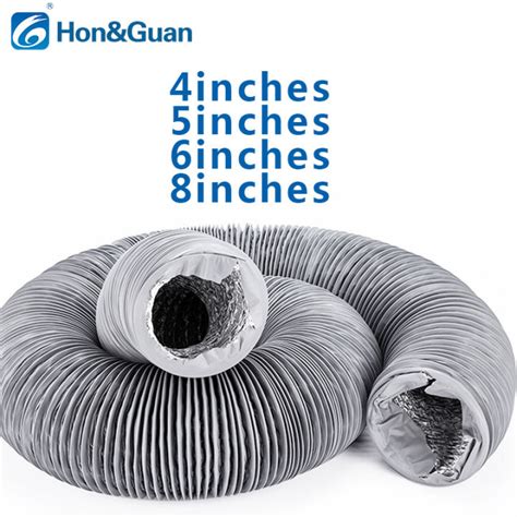 Hon Guan Inches Pvc Flexible Duct Hose Thick Aluminum Foil