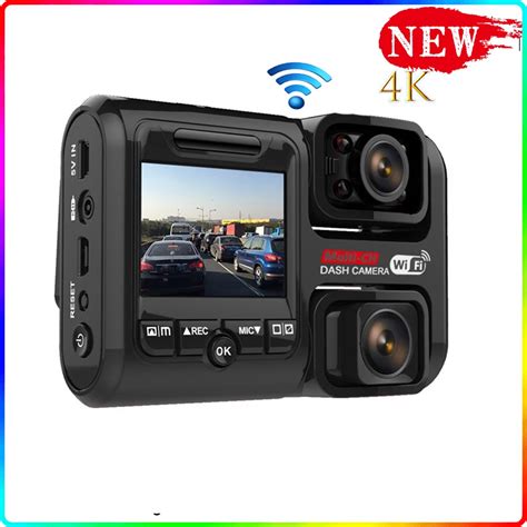 4K 2160P WIFI GPS Logger Dual Lens Car DVR Novatek 96663 Chip Sony