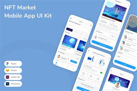 Nft Market Mobile App Ui Kit Graphic By Betush Creative Fabrica