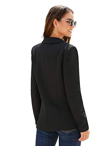 Luvamia Womens Casual Long Sleeve Lapel Button Slim Work Office Blazer