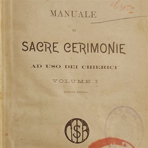 Manuale Di Sacre Cerimonie Vol Vismara Ed Buymeacoffee