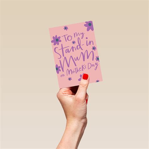 Personalised To My Stand In Mum Floral Mothers Day Card Hallmark Uk