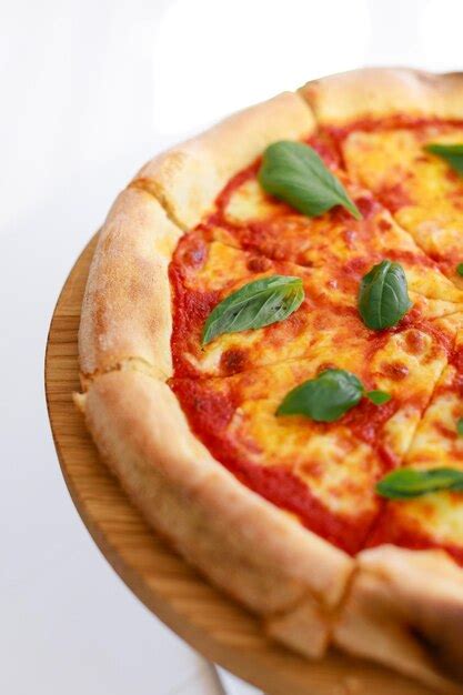 Premium Photo Classic Italian Pizza Margherita With Mozzarella And Basil