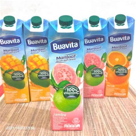 Jual BUAVITA Guava Jus Buah Jambu Biji Merah Kemasan 1L Di Seller