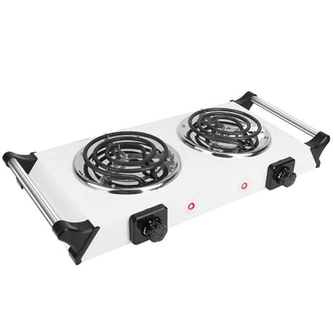 Aoibox W Electric Dual Burner Portable Coil Quick Heating Hot Plate Stove Countertop With