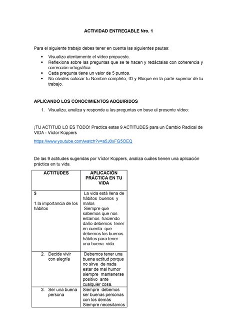 Entregable 201 20tarea ACTIVIDAD ENTREGABLE Nro 1 Para El Siguiente