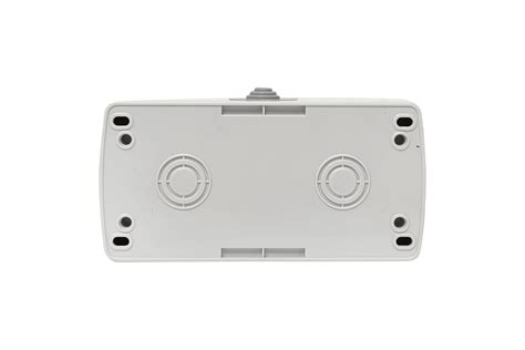 Двухместная розетка EKF Мурманск 16А с заземлением с крышкой IP54 серый ...