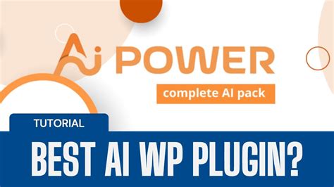 The Best Ai Plugin For Wordpress Ai Power Youtube