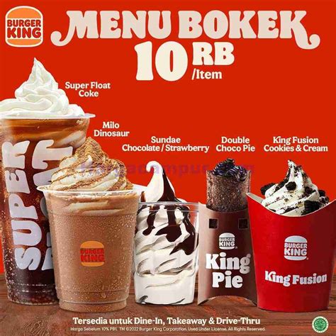 Promo Burger King Menu Bokek Hanya Ribu Terbaru November