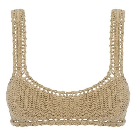 She Made Me Crochet Crop Bikini Top Sand Smallable