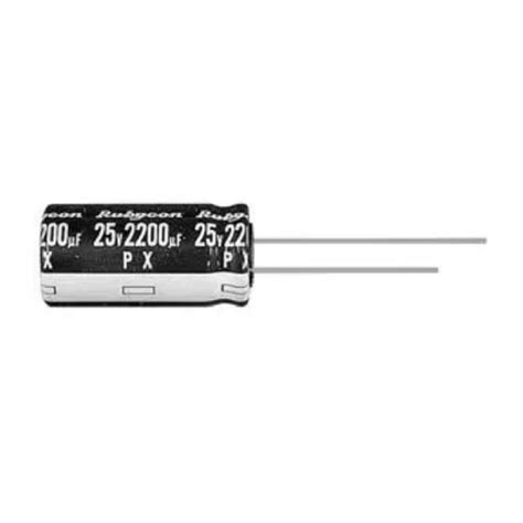 25PX100MEFC5X11 RUBYCON Electrolytic Capacitor Miniature 100 µF 25 V