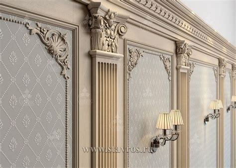 Стеновая панель с резьбой INT-029-2 | Classic interior design, Luxury ...