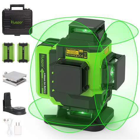 Buy Huepar 4x360 Laser Level Self Leveling 16 Lines Green Beam 4D Cross