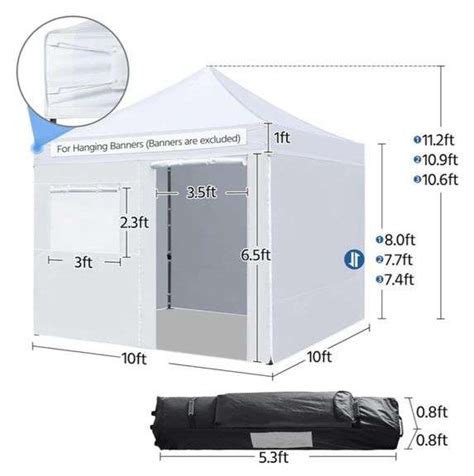 Yaheetech X Pop Up Commercial Canopy Tent With Removable