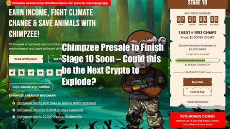 Chimpzee Presale To Finish Stage 10 Soon Could This Be The Next