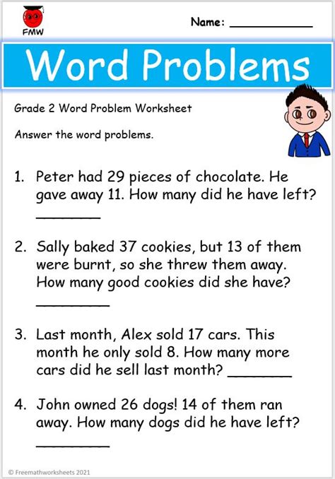 Grade Word Problems Free Worksheets Printables Word Problems