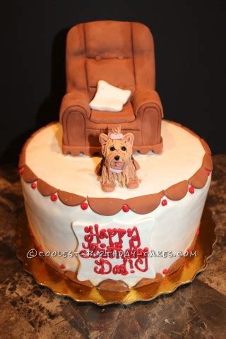 Awesome Dad's Yorkie Birthday Cake