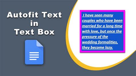 How To Autofit Text In Google Docs Text Box Youtube