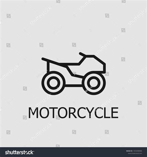 Outline Motorcycle Vector Icon Motorcycle Illustration Stock Vector (Royalty Free) 1454498906 ...