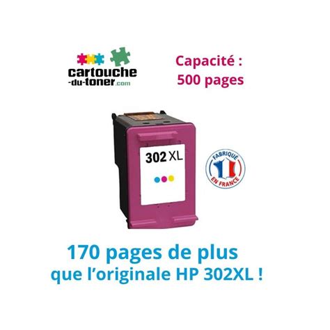 Pack 2 cartouches d encre n 302 xl noir et couleur grande capacité