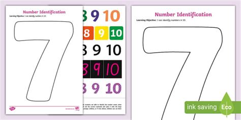 I Can Identify The Number 7 Worksheet Twinkl Twinkl