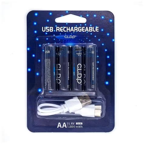 Cldp Usb Genopladelige Aa Batterier V V Nizn Mwh