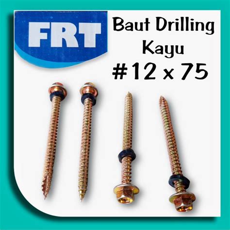 Jual Baut Drilling Kayu 12 X 75 7 5cm Skrup Roofing Kayu 12x75mm Merk