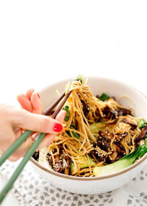 Shiitake Bok Choy Soba Noodle Bowl A House In The Hills