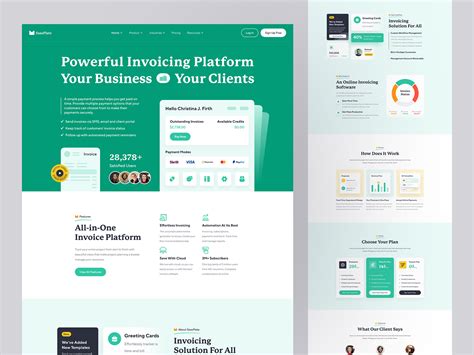 Invoice Management App Invoice Landing Page Behance