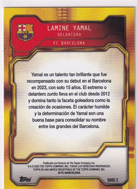 Topps FC Barcelona Fan Set Soccer 2023 BARG 3 Lamine Yamal Aqua Rookie