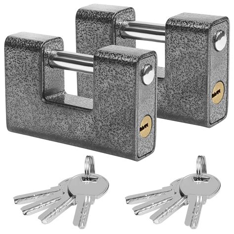 Cadenas Exterieur Ultra Robuste avec 8 Clés Lot de 2 Gros Cadenas