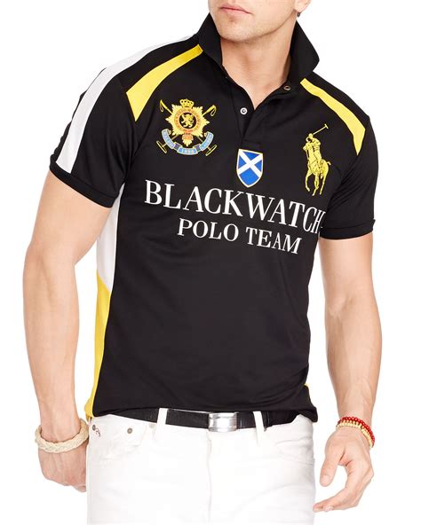 Lyst - Ralph lauren Polo Black Watch Airflow Jersey Uniform Shirt in ...