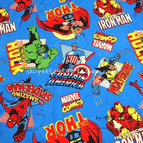 105cm Wide Superhero Fabric 100 Cotton Fabric Patchwork Cotton Printed