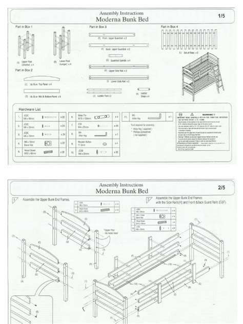 Moderna Bunk Bed Assembly Instructions Pdf