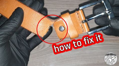 How To Fix A Broken Leather Belt Diy Leather Belt Repair Youtube