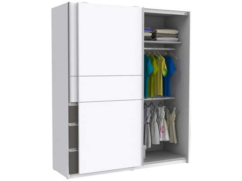 Armoire 2 Portes 3 Tiroirs DORIAN Conforama