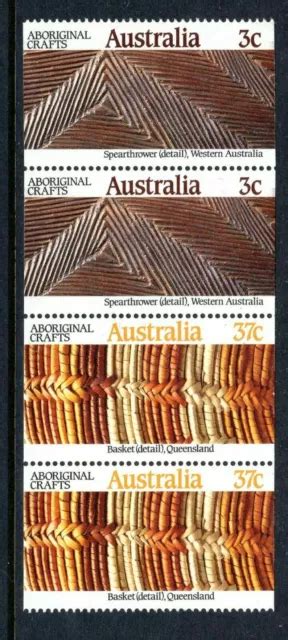 AUSTRALIA 1987 Aboriginal Crafts 80c Booklet Pane MNH EUR 1 22