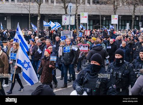 Düsseldorf 26 11 2023 Pro Israelische Kundgebung Demonstration Hamas