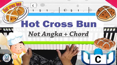 Hot Cross Buns Keyboard Tutorial Cover In C Not Angka Chord YouTube