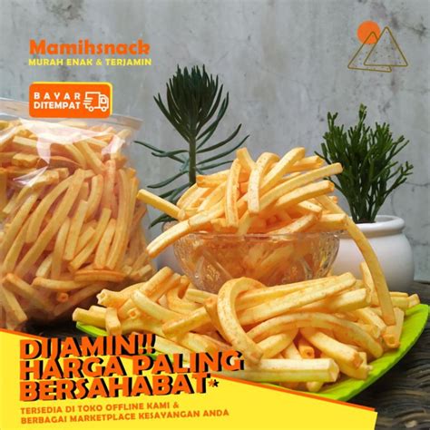 Jual Stik Potato Kentang Goreng Keju Snack Murah Cemilan Makanan Ringan