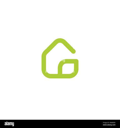 G Leaf Home Logo Design Letter G Home Logo Stock Vector Image And Art