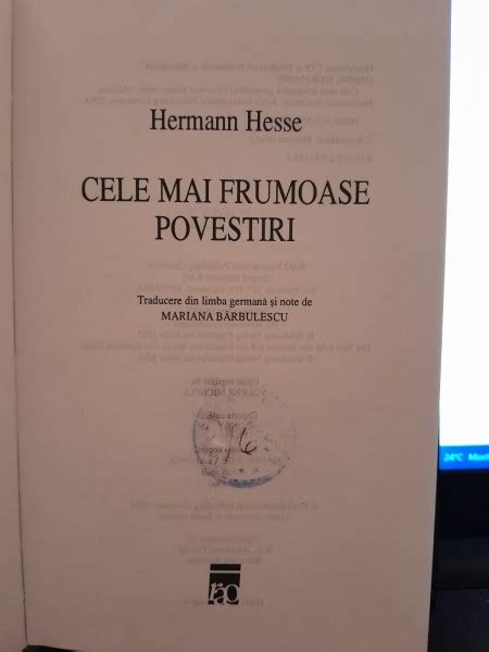 Cele Mai Frumoase Povestiri Hermann Hesse