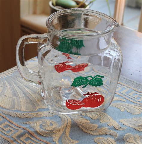 Vintage Federal Glass Square Pitcher Etsy