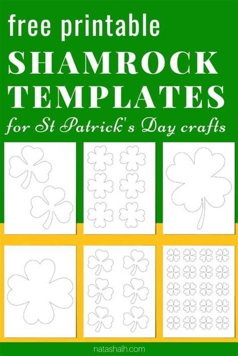 15 Free Printable Four Leaf Clover Shamrock Templates Shamrock