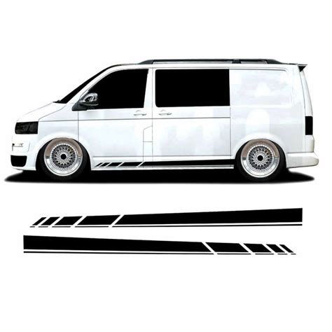 X2 Side Stripes For Vw Transporter T5 T6 T4 Stickers Camper Van Decal Vinyl Camper Color Dark Blue