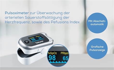 Beurer PO 40 Pulsoximeter Messung von Sauerstoffsättigung SpO₂